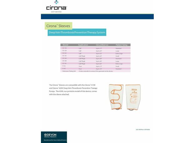 Devon Cirona 6200 DVT Pump, US FDA and CE approved