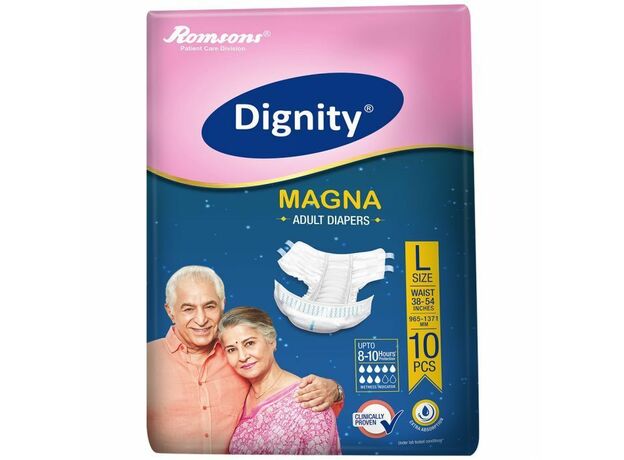 Romsons Dignity Magna Adult Diapers - 10 Pcs/Pack
