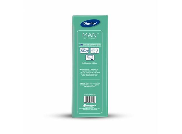Romsons Dignity Man Light Incontinence Pads, 10 Pads/Pack