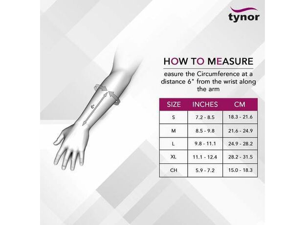 Tynor Left Wrist and Forearm Splint - Small, Medium, Large, XL