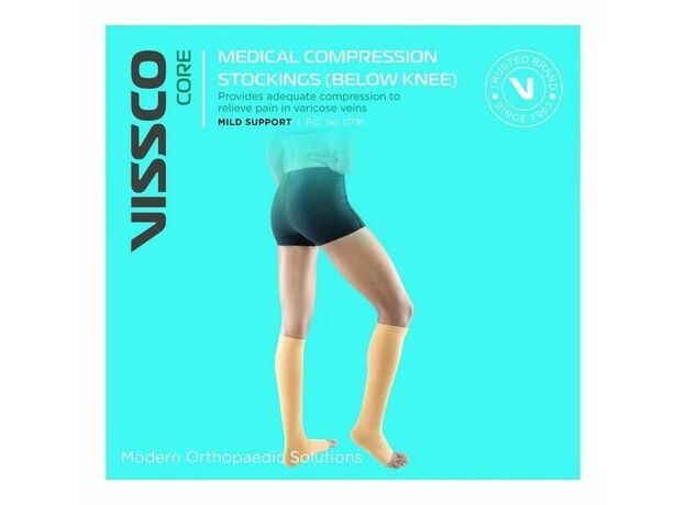 Vissco Medical Below Knee Compression Stockings - Large