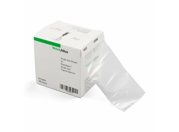 Welch Allyn Disposable Sheaths for KleenSpec Disposable Vaginal Specula - 59010 Box of 125