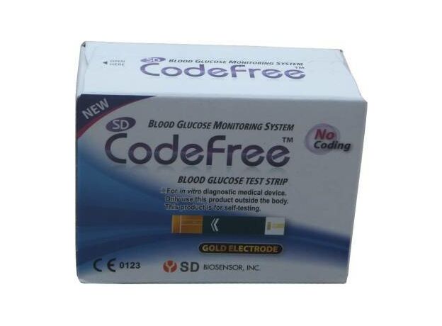 SD Code Free Glucometer Strips 100Tests Glucometer