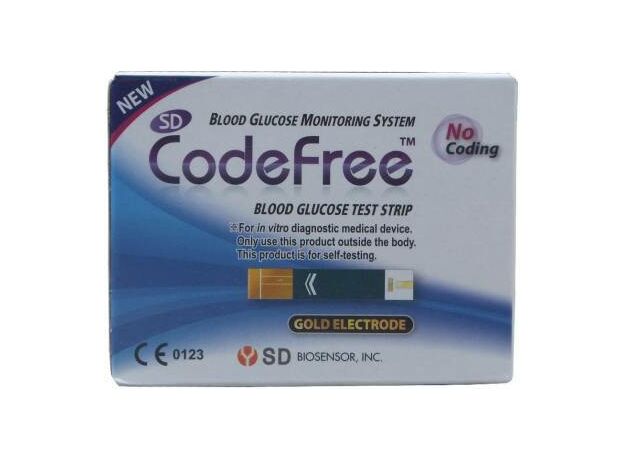 SD Code Free Glucometer Strips 100Tests Glucometer