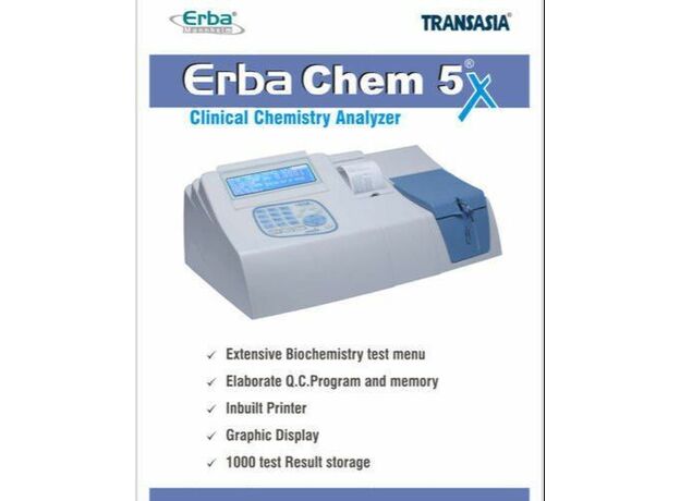 Erba Chem 5x Biochemistry Analyzer, Semi Automatic