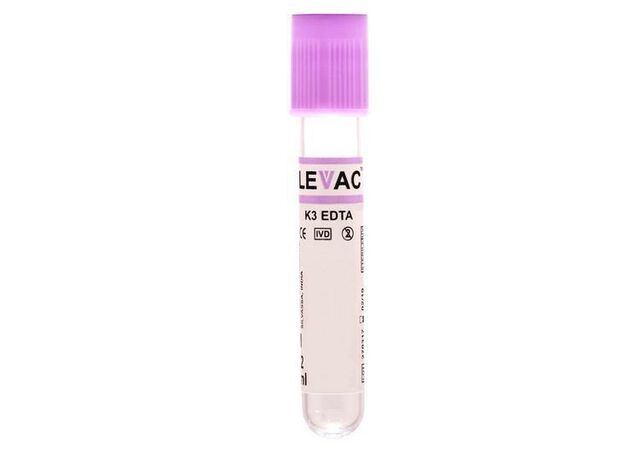 Levram Levac Vacuum Blood Collection Tube - EDTA K3 Haematology - Lavender (Box of 100)