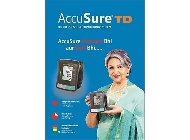 AccuSure Advanced Features BP Monitor TD-1209 New (Multicolor)