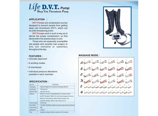 Life-IPC04 Lymphedema Compression Pump, CE Approved, for Circulation and Swelling