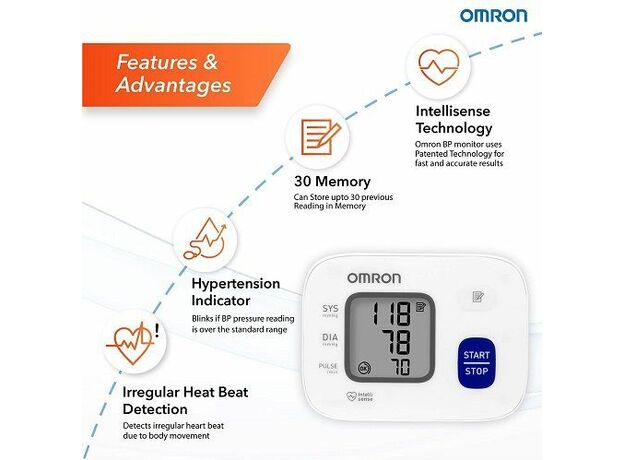 Omron HEM 6161 Fully Automatic Wrist Blood Pressure Monitor