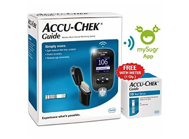Accu-Chek Guide Glucometer (Bluetooth) (Black)