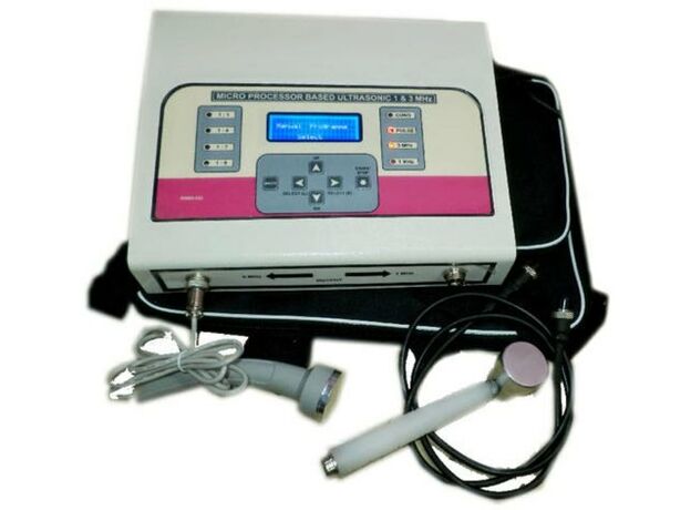 Physio Rehab Equipment Mild Steel For Pain Relief Physio Ultrasonic Machine 1 & 3 Mhz