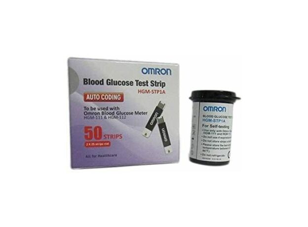 Omron HGM-STP1A-50 Glucometer Strips for HGM-111 and 112 (Multicolor)