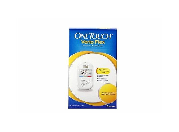 One Touch Verio Flex Glucometer with 10 Free Strips