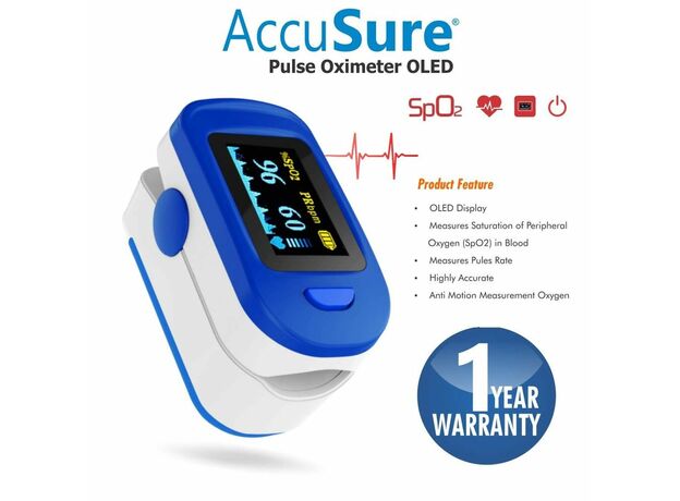 AccuSure FS20C Finger Tip Pulse Oximeter