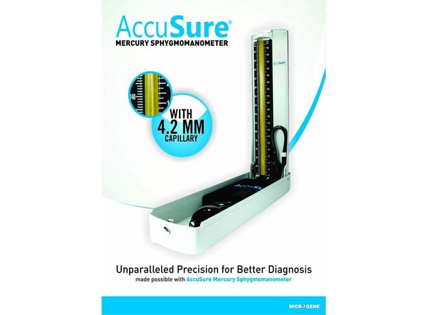 AccuSure Mercury Sphygmomanometer BP Monitor