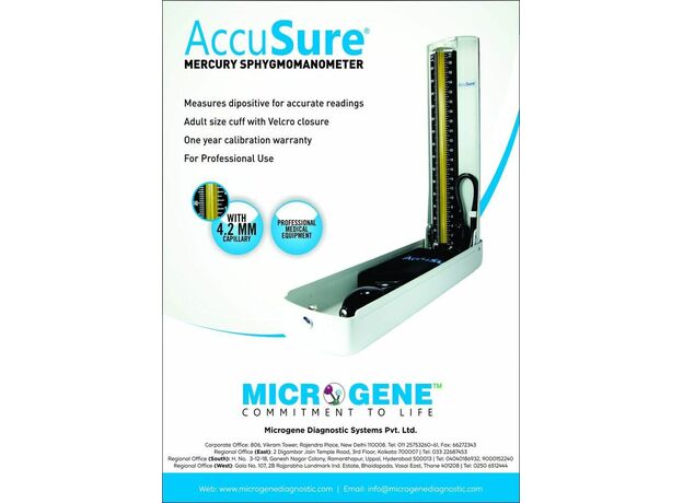 AccuSure Mercury Sphygmomanometer BP Monitor
