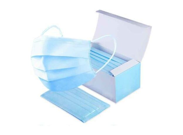 3 Ply Surgical facemask Box Packing for Hospitals Three Ply Non-Woven mask ( Box of 100 Nos.)