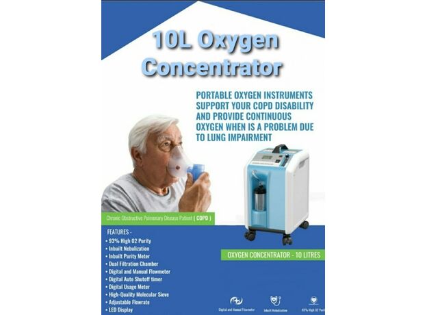 AERO 10liter Oxygen Concentrator Medical Grade Oxygen Concentrator