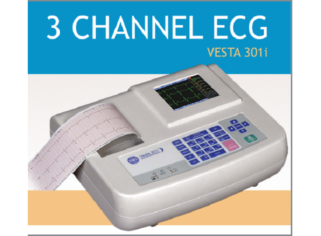 RMS Vesta 301i 3 channel ECG Machine