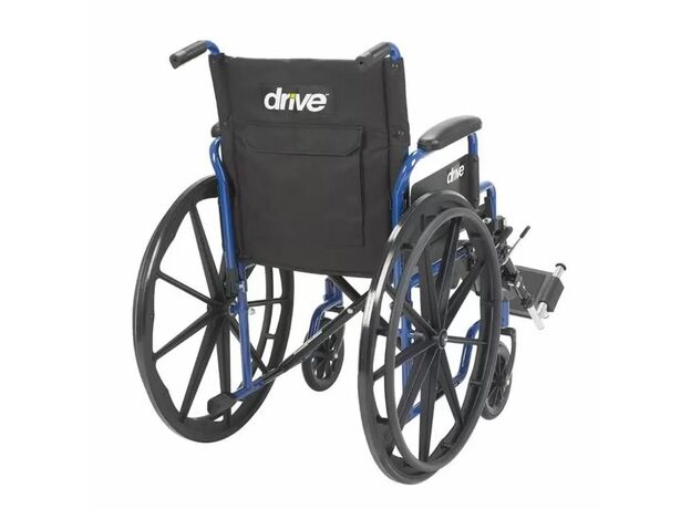 Drive Devilbiss Standard Wheelchair Blue Streak with Elevating Leg Rest