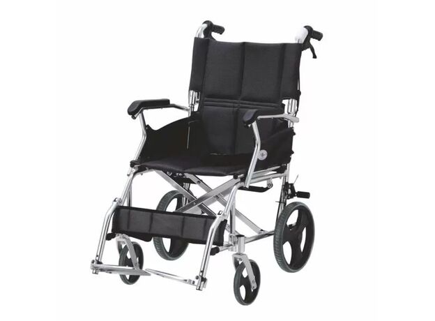 EasyCare EC863LABJA12 Portable Wheelchair with Rear Wheels (Aluminum)