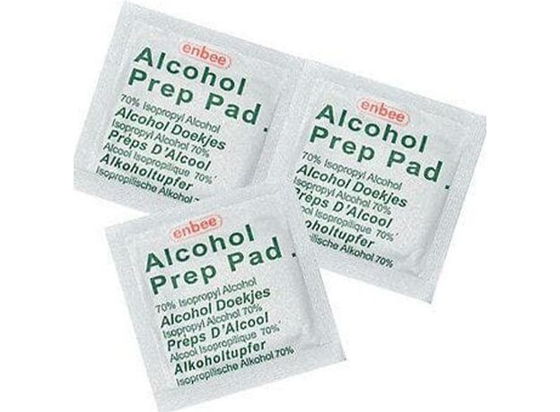 Enbee Disposable Alcohol Swab - 100 Units