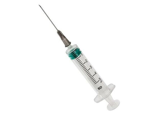 BD 5ml Luer Lock Syringe With Needle 1'' x 23G