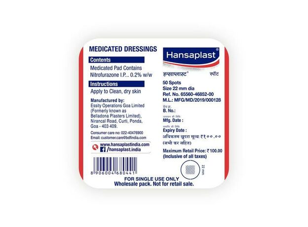 Hansaplast Medicated Spot Dressing - Pack of 50