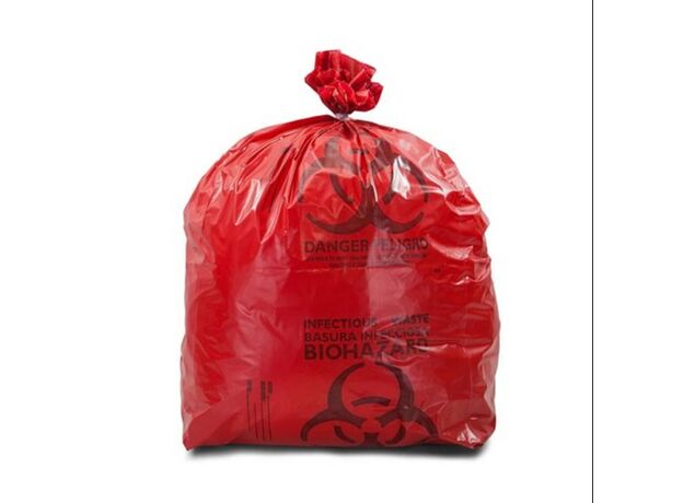 Biodegradable Plastic Hospital Biohazard Bags; Size: Small,Large