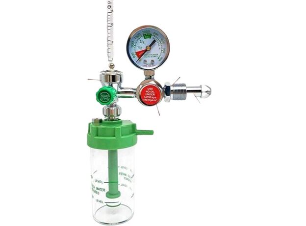 Oxygen Flow Meter With Humidifier Bottle