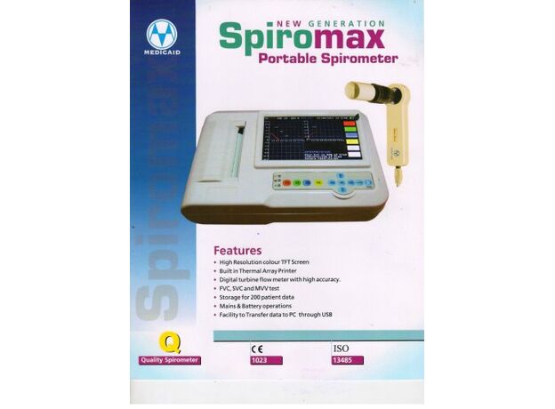 Medicaid Spiromax Portable Spirometer PFT Machine