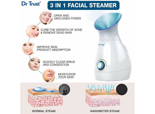 Dr trust Steam Machine 3-in-1 Nano Ionic Facial Steamer Vaporizer