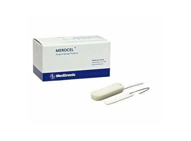 Medtronic Merocel hemoX Pope Epistaxis Nasal Packing - 450406(10cm, With Drawstring - Pack Of 10)