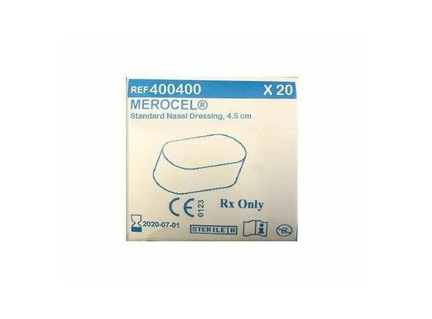 Medtronic Merocel Standard Nasal Dressing without Drawstring - 400400(4.5cm - Pack Of 20)