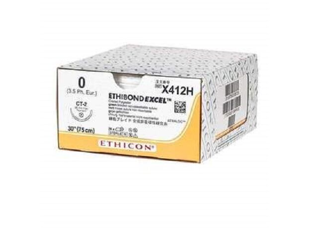 Ethibond Sutures USP 4-0, 1/4 Circle Spatulated Micro Point - NW682 - Box of 12