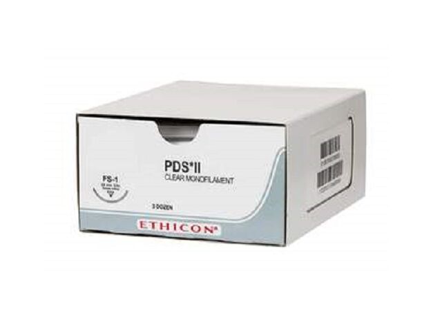 Ethicon PDS II Sutures USP 6-0, 3/8 Circle Round Body MultiPass BV 175-6 Double Needle - W9091H - Box of 36