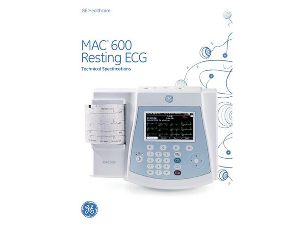 GE MAC 600 ECG machine, 3 Channel ECG machine