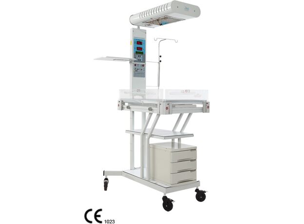 Zeal Medical RHW2101A Radiant Warmer, Fixed Cradle + 3 Drawers